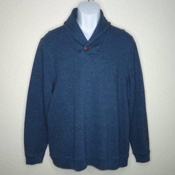 Tasso Elba* Men's Long Sleeve Straight‎ Hem Shawl Collar Ribbed Sweater~ Large - Picture 1 of 9